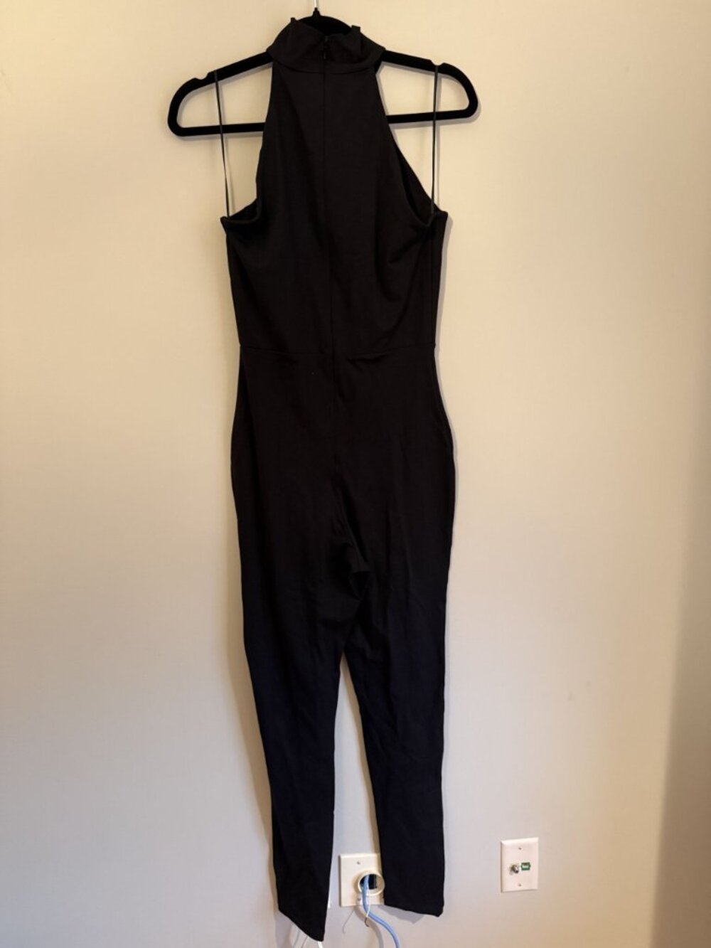 NWT Susana Monaco Mock Neck Sleeveless Leggings Jumpsuit Black Size S $218 [jb] - Picture 6 of 10